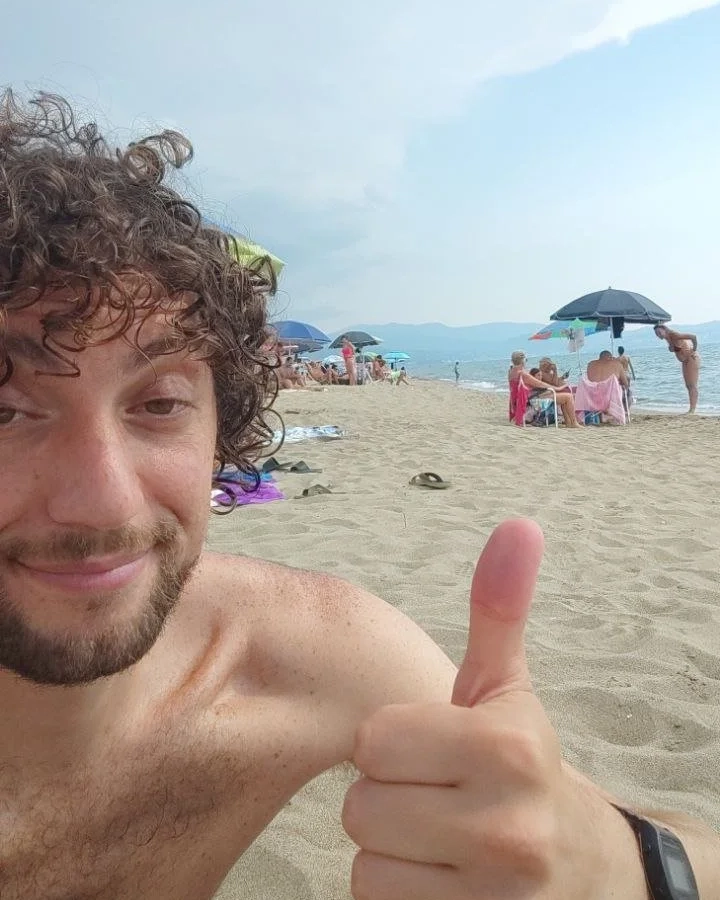 At the beach